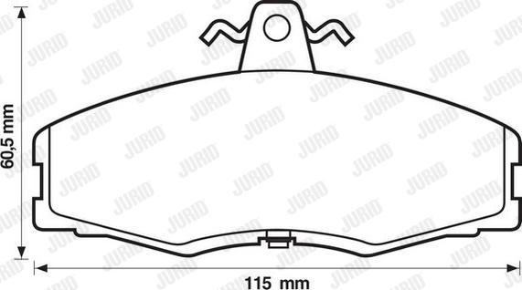 Jurid 571540J - Тормозные колодки, дисковые, комплект autospares.lv