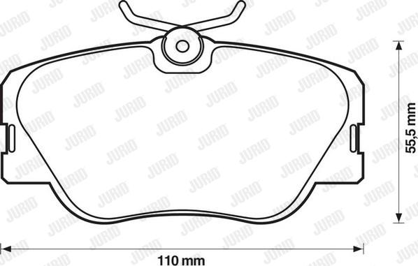 Jurid 571560J - Тормозные колодки, дисковые, комплект autospares.lv