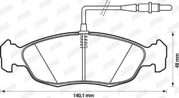 Jurid 571509D - Тормозные колодки, дисковые, комплект autospares.lv