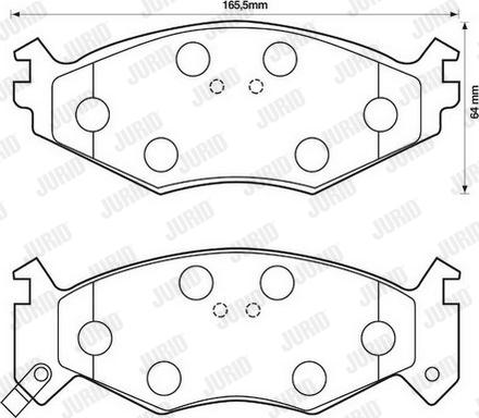 Jurid 571514J - Тормозные колодки, дисковые, комплект autospares.lv