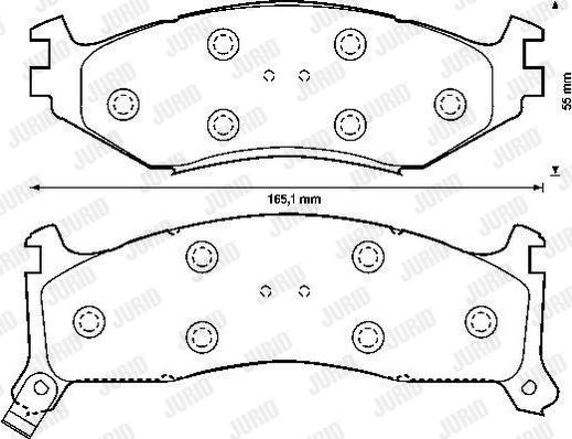 Jurid 571515J - Тормозные колодки, дисковые, комплект autospares.lv