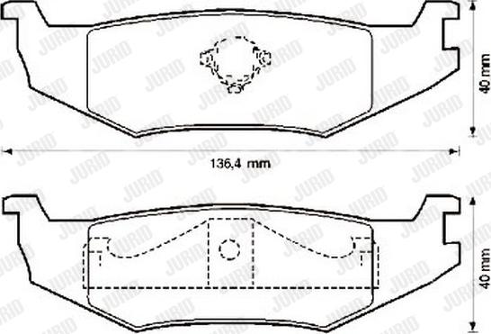 Jurid 571516J - Тормозные колодки, дисковые, комплект autospares.lv