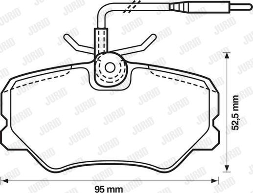 Jurid 571510J - Тормозные колодки, дисковые, комплект autospares.lv