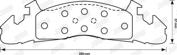 Jurid 571517J - Тормозные колодки, дисковые, комплект autospares.lv