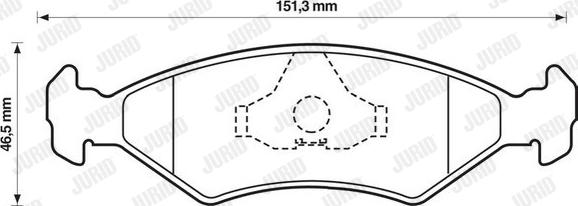 Jurid 571536J - Тормозные колодки, дисковые, комплект autospares.lv