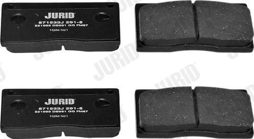 Jurid 571533J - Тормозные колодки, дисковые, комплект autospares.lv