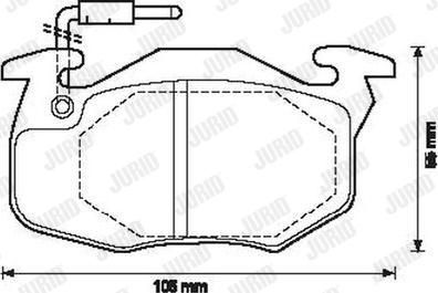 Jurid 571524D - Тормозные колодки, дисковые, комплект autospares.lv