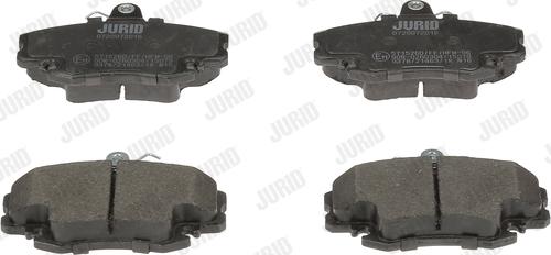 Jurid 571526D - Тормозные колодки, дисковые, комплект autospares.lv