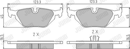 Jurid 571527J - Тормозные колодки, дисковые, комплект autospares.lv