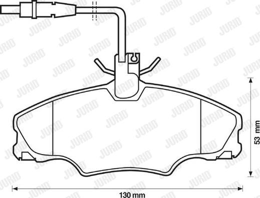 Jurid 571897D - Тормозные колодки, дисковые, комплект autospares.lv