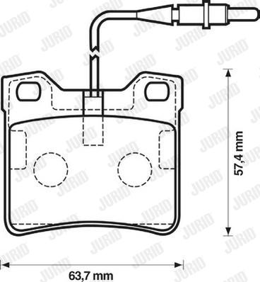 Jurid 571845J - Тормозные колодки, дисковые, комплект autospares.lv