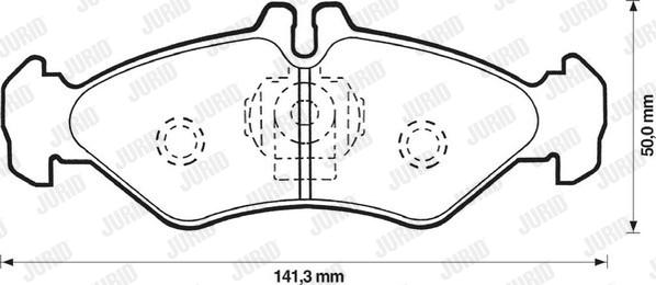 Jurid 571846J - Тормозные колодки, дисковые, комплект autospares.lv