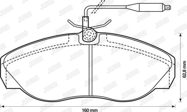 Jurid 571840D - Тормозные колодки, дисковые, комплект autospares.lv