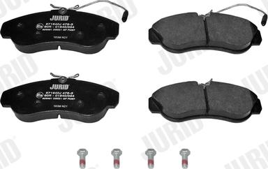 Jurid 571840J - Тормозные колодки, дисковые, комплект autospares.lv