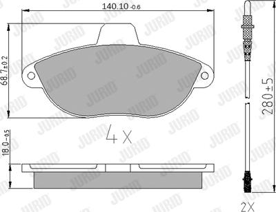 Jurid 571843J - Тормозные колодки, дисковые, комплект autospares.lv