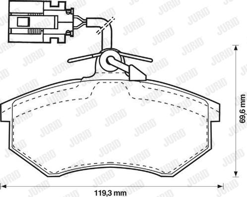 Jurid 571856J - Тормозные колодки, дисковые, комплект autospares.lv