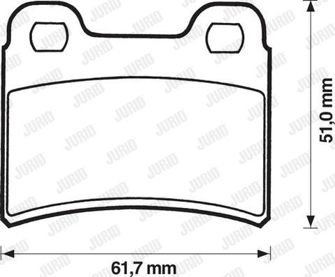 Jurid 571850J - Тормозные колодки, дисковые, комплект autospares.lv