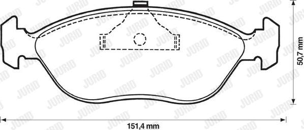 Jurid 571853J - Тормозные колодки, дисковые, комплект autospares.lv