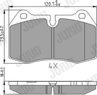 Jurid 571852J - Тормозные колодки, дисковые, комплект autospares.lv