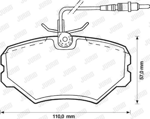 Jurid 571857J - Тормозные колодки, дисковые, комплект autospares.lv