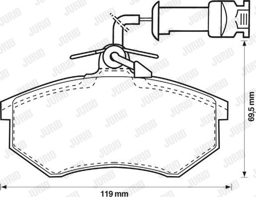 Jurid 571864D - Тормозные колодки, дисковые, комплект autospares.lv