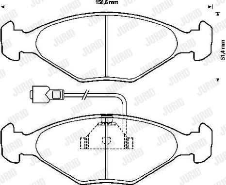 Jurid 571818J - Тормозные колодки, дисковые, комплект autospares.lv