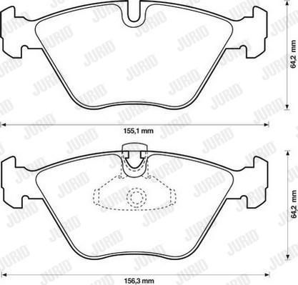 Jurid 571880JC - Тормозные колодки, дисковые, комплект autospares.lv