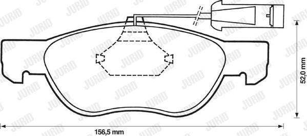 Jurid 571888J - Тормозные колодки, дисковые, комплект autospares.lv