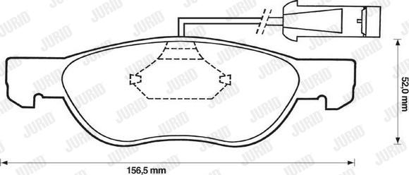 Jurid 571883D - Тормозные колодки, дисковые, комплект autospares.lv