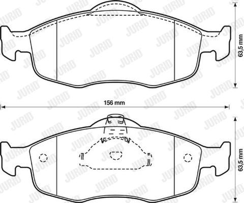 Jurid 571832D - Тормозные колодки, дисковые, комплект autospares.lv