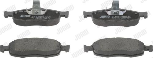 Jurid 571832J - Тормозные колодки, дисковые, комплект autospares.lv