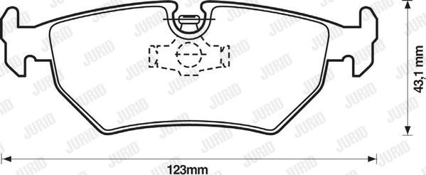 Jurid 571837J - Тормозные колодки, дисковые, комплект autospares.lv