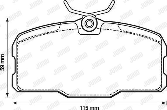 Jurid 571824J - Тормозные колодки, дисковые, комплект autospares.lv