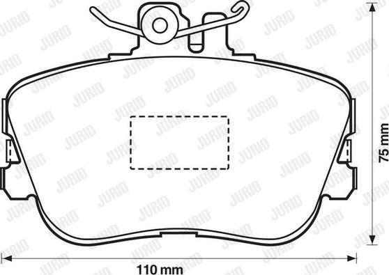 Jurid 571828D - Тормозные колодки, дисковые, комплект autospares.lv