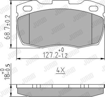 Jurid 571827J - Тормозные колодки, дисковые, комплект autospares.lv
