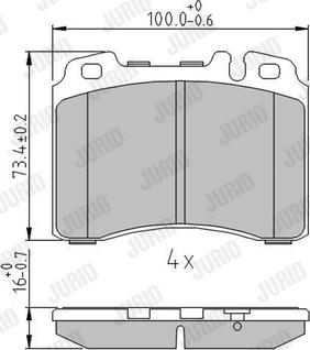 Jurid 571879J - Тормозные колодки, дисковые, комплект autospares.lv