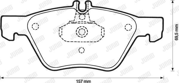 Jurid 571876J-AS - Тормозные колодки, дисковые, комплект autospares.lv