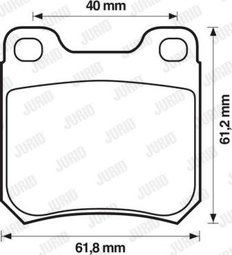 Jurid 571390J - Тормозные колодки, дисковые, комплект autospares.lv