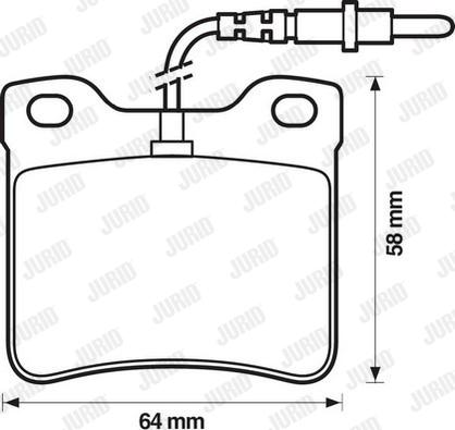 Jurid 571398D - Тормозные колодки, дисковые, комплект autospares.lv