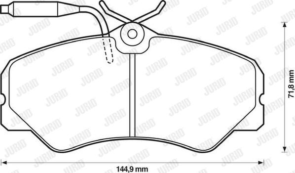 Jurid 571393J - Тормозные колодки, дисковые, комплект autospares.lv