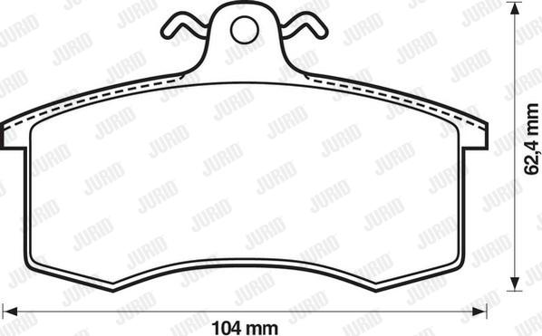 Jurid 571346J - Тормозные колодки, дисковые, комплект autospares.lv