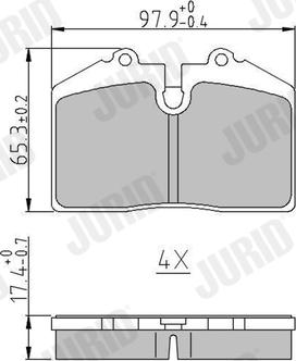 Jurid 571348J - Тормозные колодки, дисковые, комплект autospares.lv