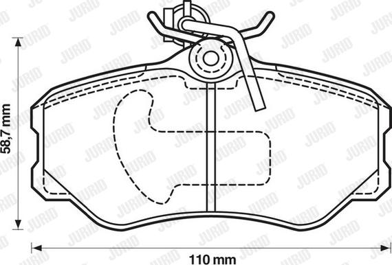 Jurid 571347J - Тормозные колодки, дисковые, комплект autospares.lv