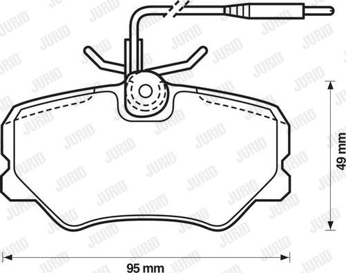 Jurid 571359D - Тормозные колодки, дисковые, комплект autospares.lv