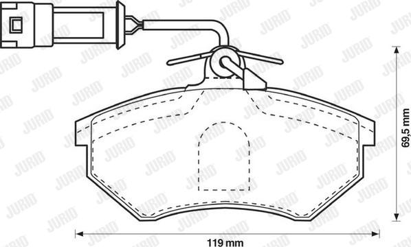 Jurid 571356D - Тормозные колодки, дисковые, комплект autospares.lv