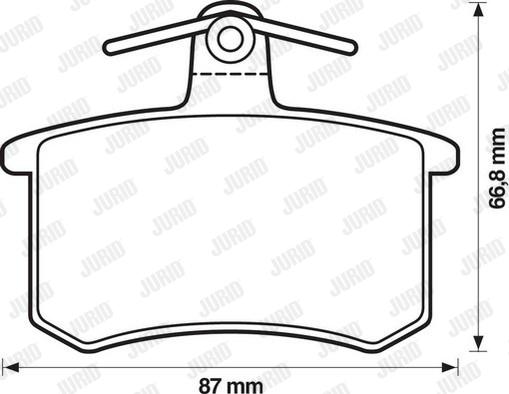 Jurid 571350J - Тормозные колодки, дисковые, комплект autospares.lv