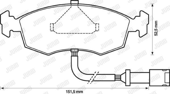 Jurid 571351D - Тормозные колодки, дисковые, комплект autospares.lv