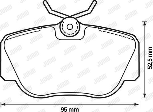 Jurid 571353D - Тормозные колодки, дисковые, комплект autospares.lv