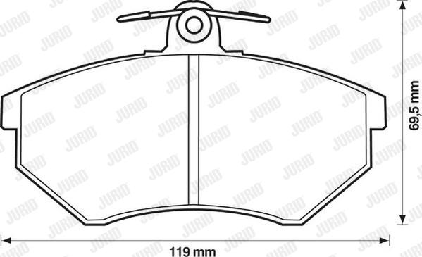 Jurid 571485J - Тормозные колодки, дисковые, комплект autospares.lv