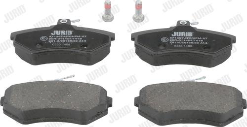 Jurid 571357J - Тормозные колодки, дисковые, комплект autospares.lv